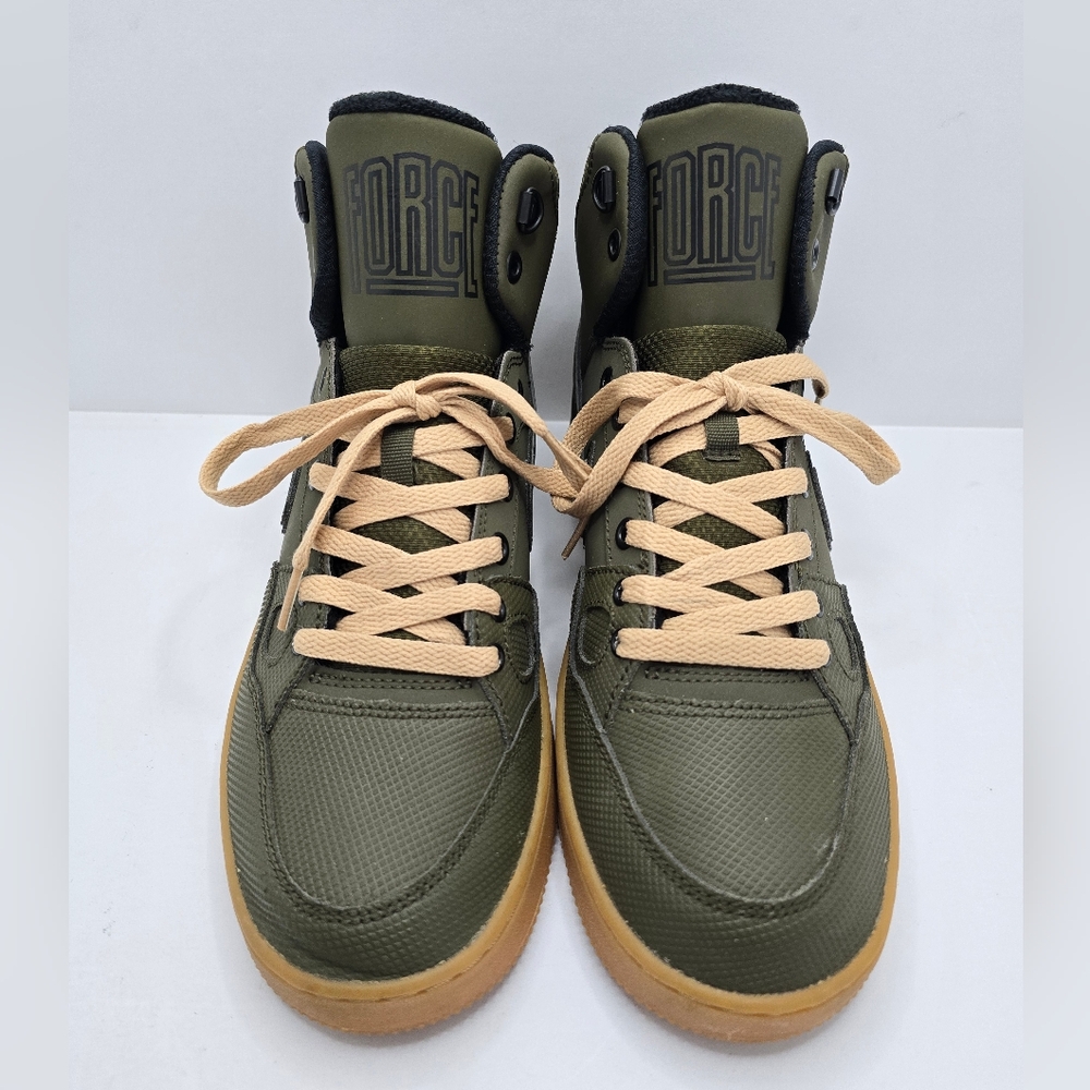 Nike | Son of Force Mid Winter 'Dark Loden' olive green  sporty sneaker | MENS 8 - Picture 3 of 10